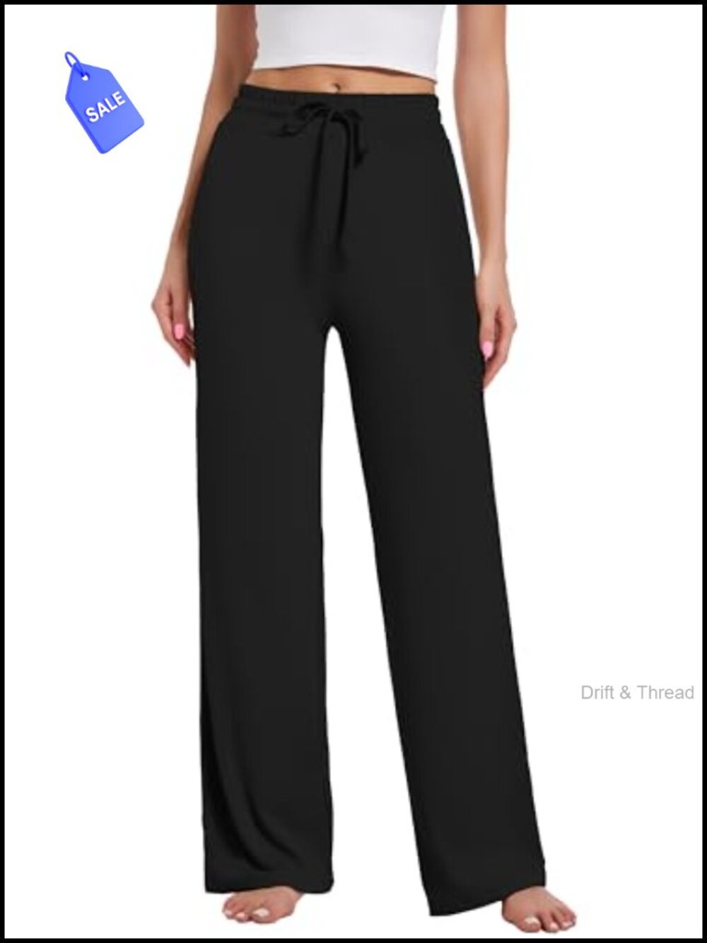 Wide Leg Yoga Sweatpants with Pockets - 100% Nylon